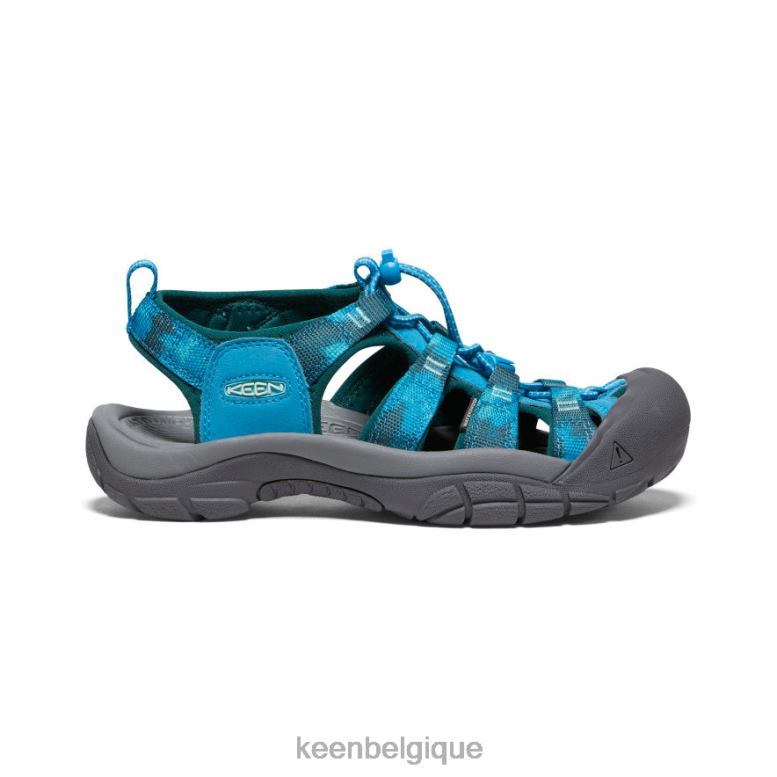 chaussure KEEN newport h2 bleu fjord/teinture tie-dye femmes PD0JD409