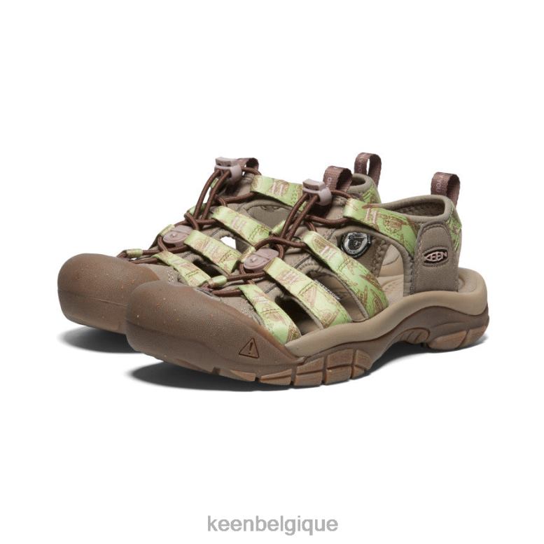 chaussure KEEN newport rétro x ours fumé ours fumé/estragon femmes PD0JD499