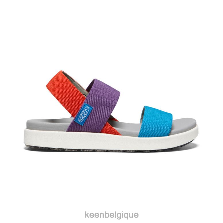 chaussure KEEN sandale à bride arrière elle charisme/argile rouge/bleu fjord tricolore femmes PD0JD419