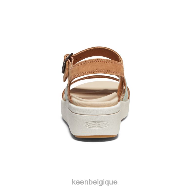 chaussure KEEN sangle de dos ellecity cuir naturel/clairement aqua femmes PD0JD447