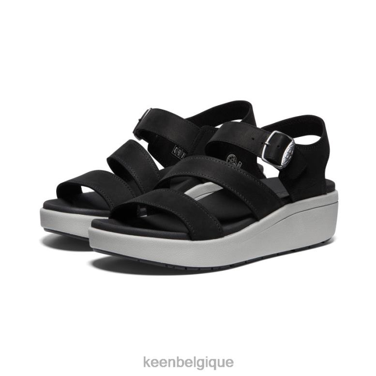chaussure KEEN sangle de dos ellecity noir/bruine femmes PD0JD445