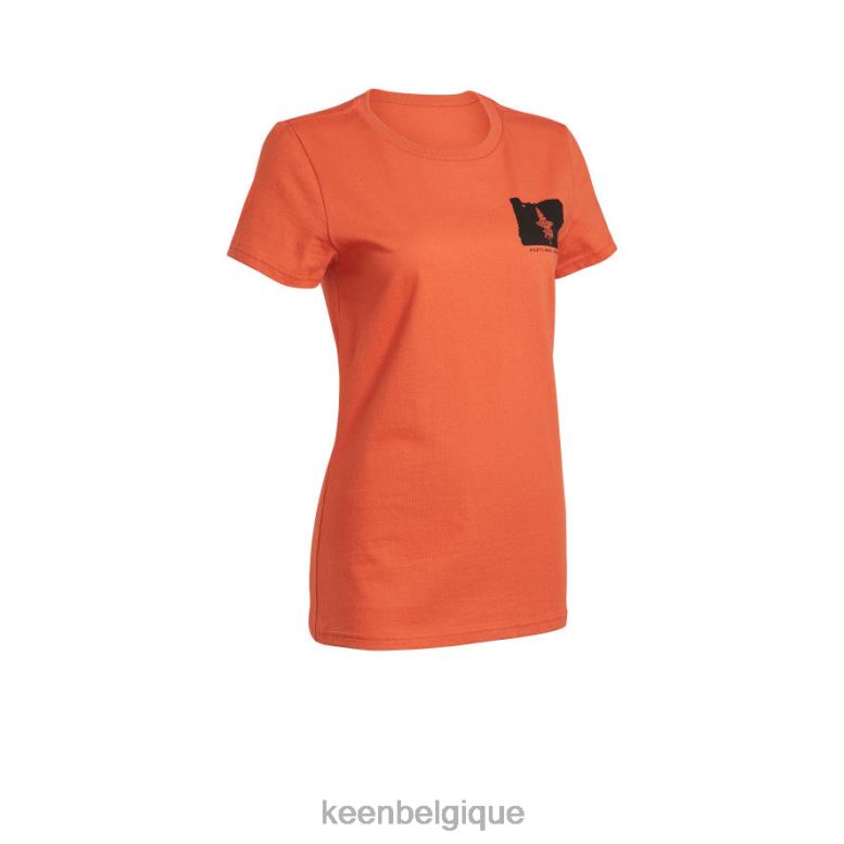 vêtements KEEN t-shirt pnw ocre brûlée femmes PD0JD629