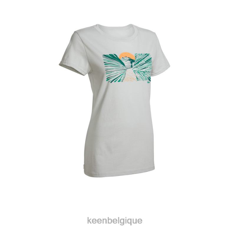 vêtements KEEN tee-shirt canyon à fente brume du port femmes PD0JD663