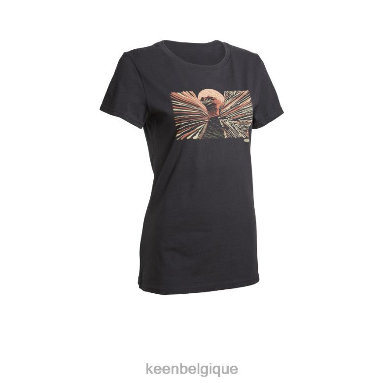 vêtements KEEN tee-shirt canyon à fente noir femmes PD0JD664