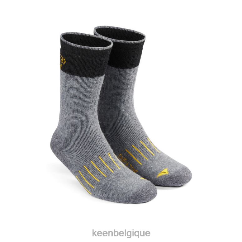 accessoires KEEN chaussettes mi-mollet double denier Pittsburg gris Hommes PD0JD332