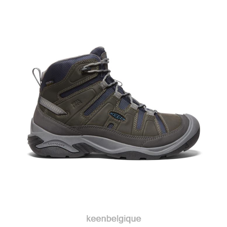 chaussure KEEN botte imperméable circadia gris acier/bleu légion Hommes PD0JD72