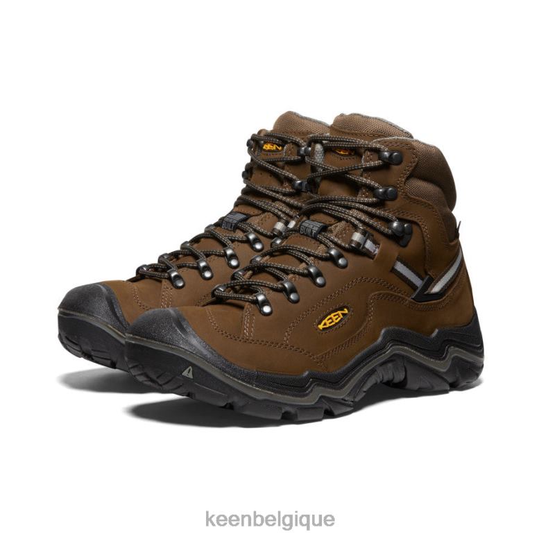 chaussure KEEN botte imperméable durand ii large marron cascade/gargouille Hommes PD0JD345
