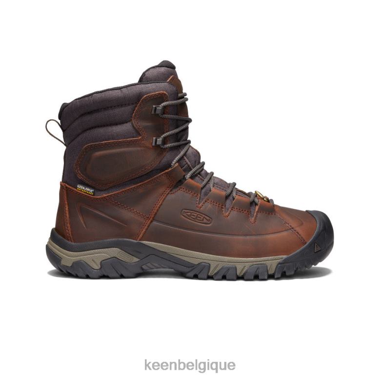 chaussure KEEN botte imperméable targhee haute à lacets cacao/paillis Hommes PD0JD389