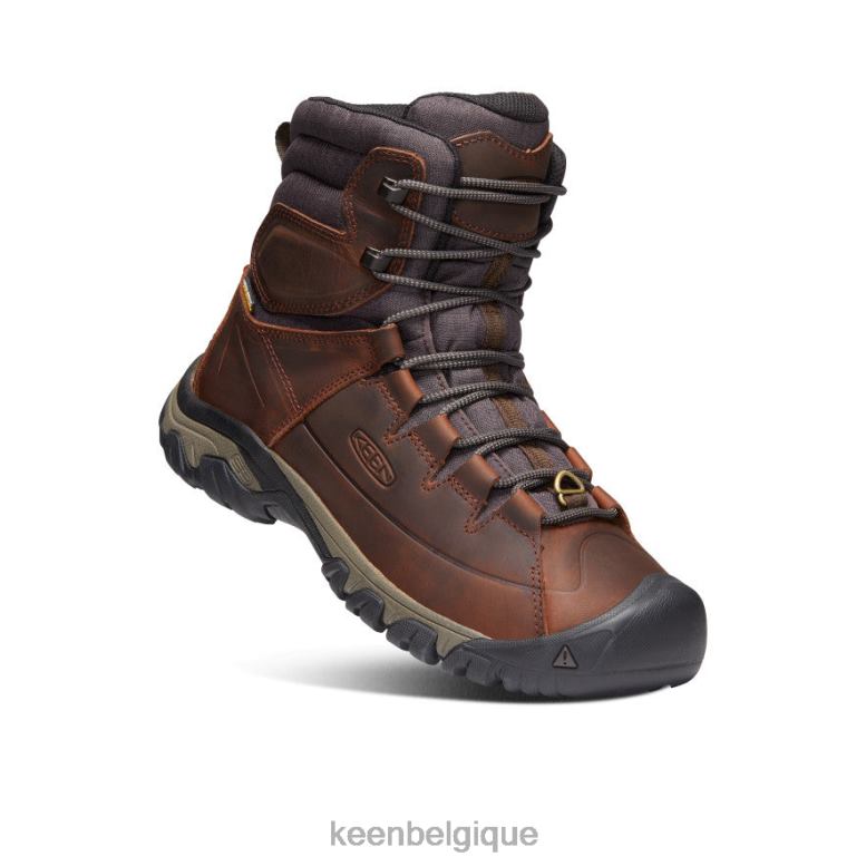 chaussure KEEN botte imperméable targhee haute à lacets cacao/paillis Hommes PD0JD389