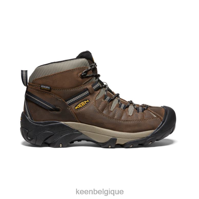 chaussure KEEN bottes de randonnée imperméables targhee ii mi-hautes shitake/bringé Hommes PD0JD155