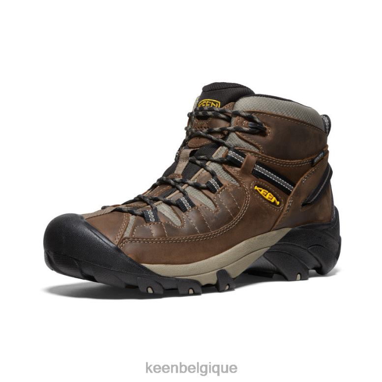 chaussure KEEN bottes de randonnée imperméables targhee ii mi-hautes shitake/bringé Hommes PD0JD155