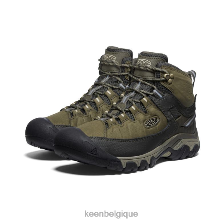 chaussure KEEN targhee exp imperméable mi olive foncé/taupe plaza Hommes PD0JD69