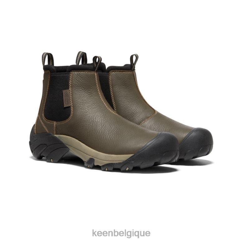 chaussure KEEN targhee ii chelsea gris noir Hommes PD0JD396