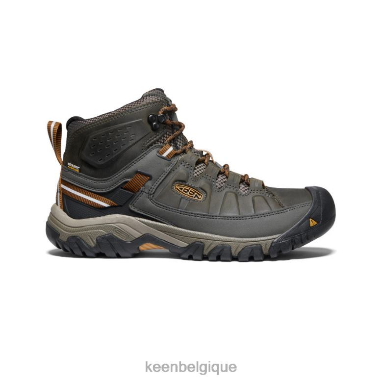 chaussure KEEN targhee iii imperméable mi olive noire/marron doré Hommes PD0JD230