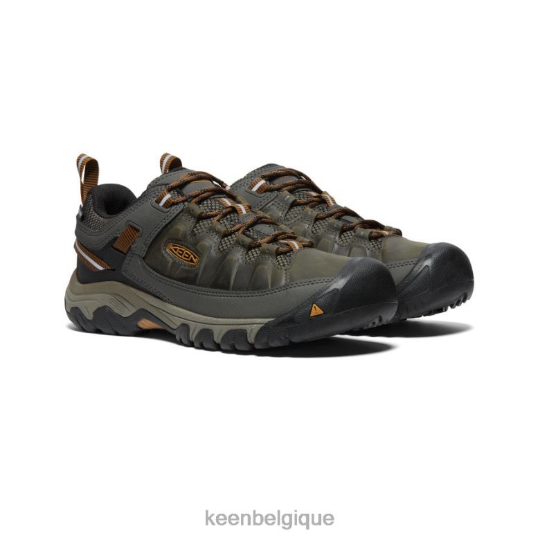 chaussure KEEN Targhee III étanche olive noire/marron doré Hommes PD0JD149