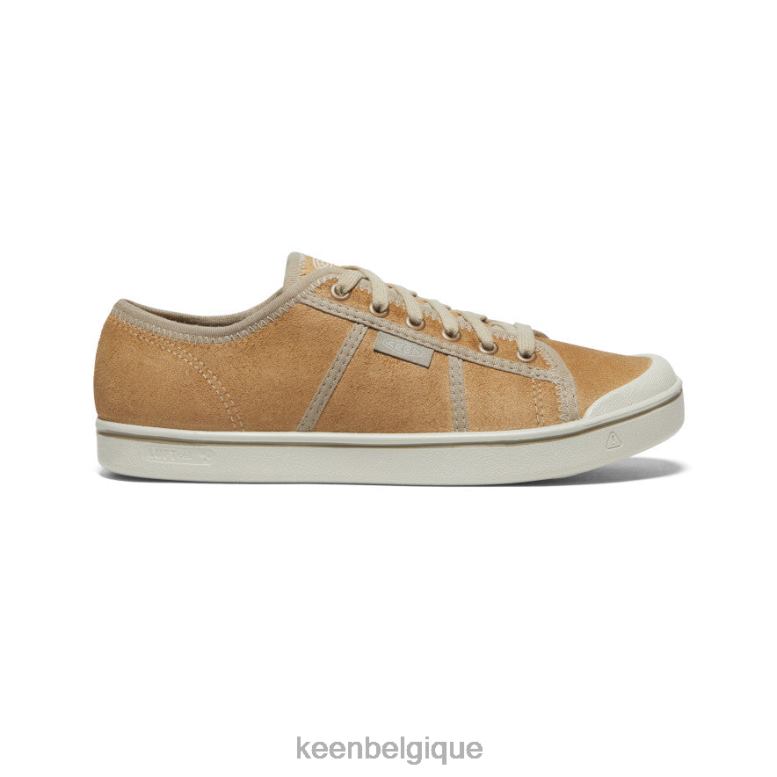 chaussure KEEN baskets en cuir Eldon Harvest beige/bouleau argenté Hommes PD0JD285