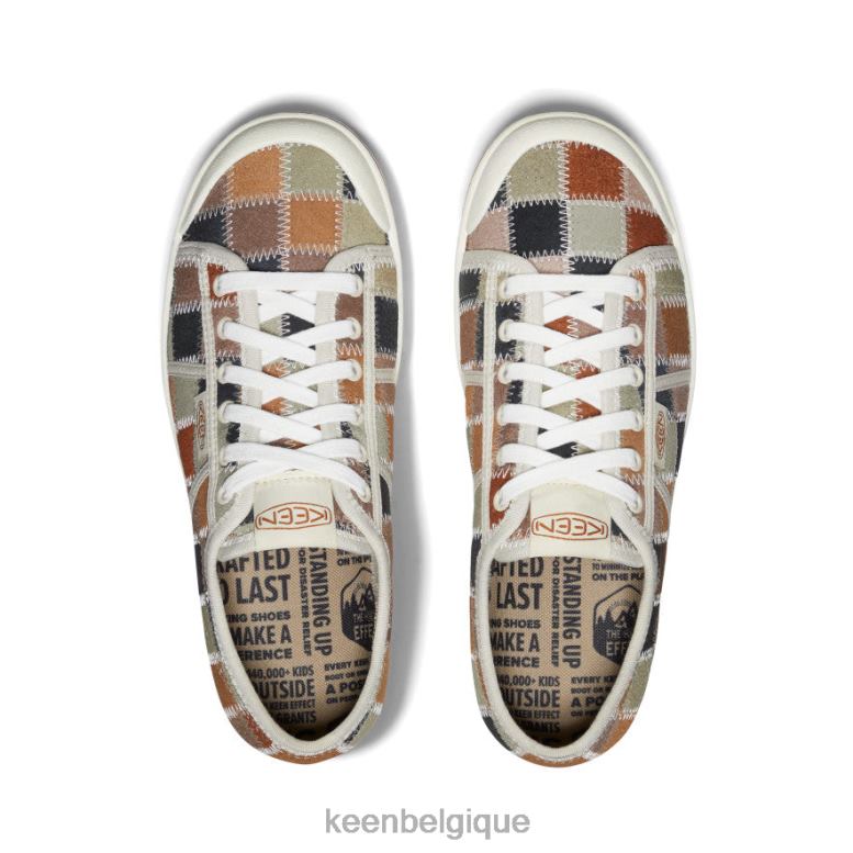 chaussure KEEN baskets en cuir Eldon Harvest patchwork Hommes PD0JD217