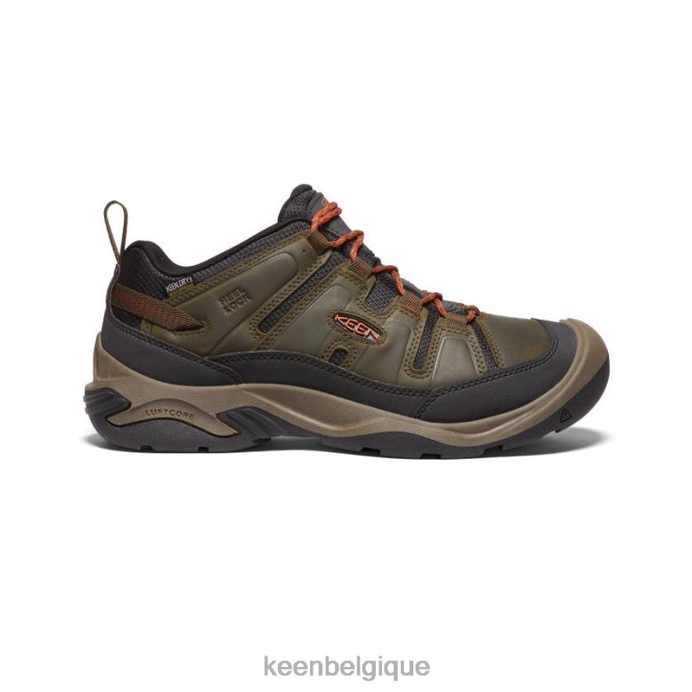 chaussure KEEN chaussure imperméable circadia olive noire/argile de potier Hommes PD0JD102