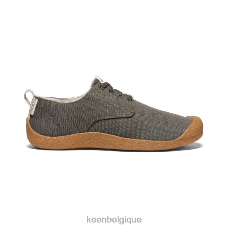 chaussure KEEN derby en toile mosey olive noire Hommes PD0JD28