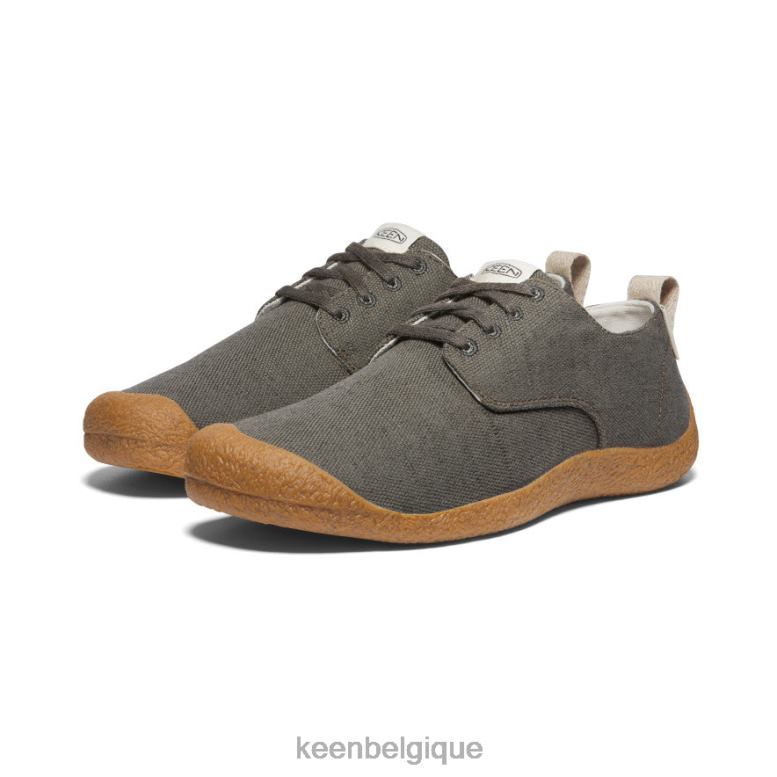 chaussure KEEN derby en toile mosey olive noire Hommes PD0JD28