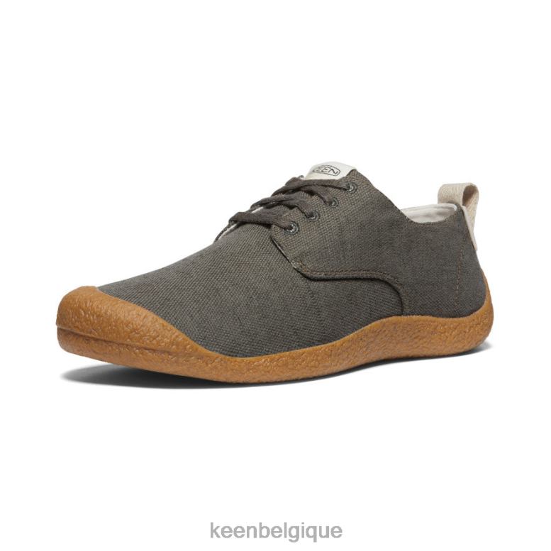 chaussure KEEN derby en toile mosey olive noire Hommes PD0JD28