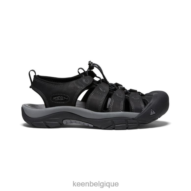 chaussure KEEN cuir newport noir/gris acier Hommes PD0JD133