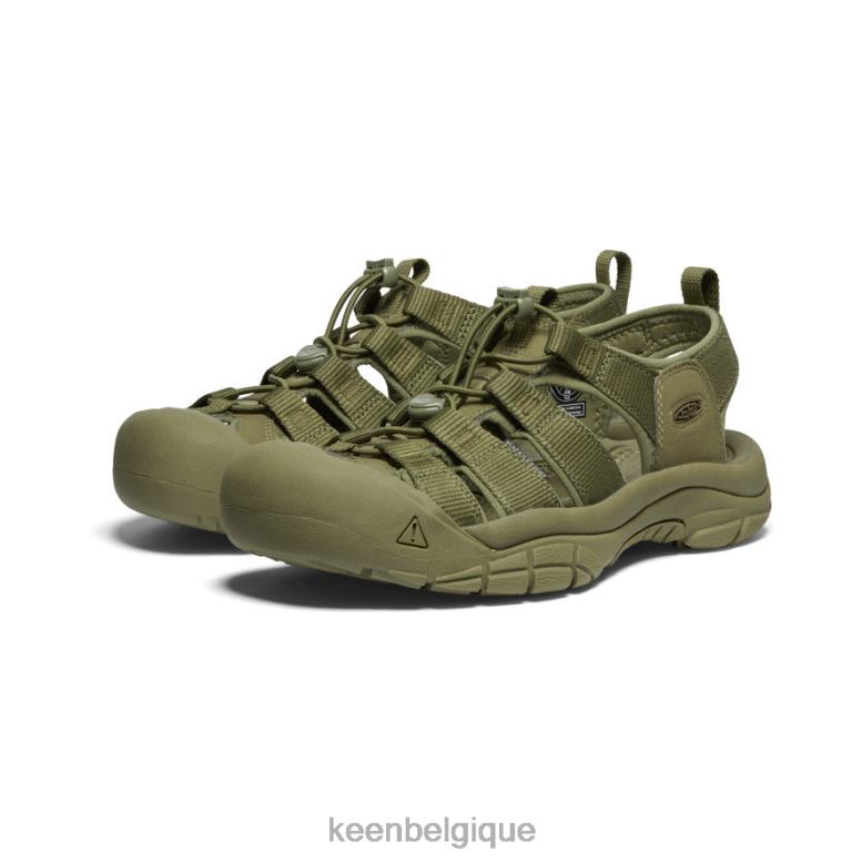 chaussure KEEN newport h2 monochrome/olive terne Hommes PD0JD49