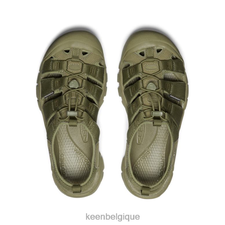 chaussure KEEN newport h2 monochrome/olive terne Hommes PD0JD49