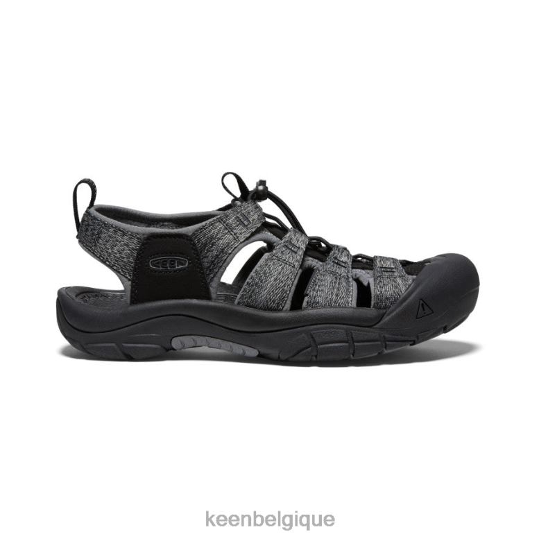 chaussure KEEN newport h2 noir/gris acier Hommes PD0JD41