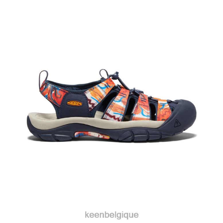 chaussure KEEN newport x extérieur afro orange groovy/marine Hommes PD0JD85