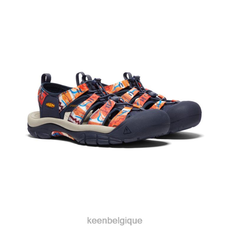 chaussure KEEN newport x extérieur afro orange groovy/marine Hommes PD0JD85
