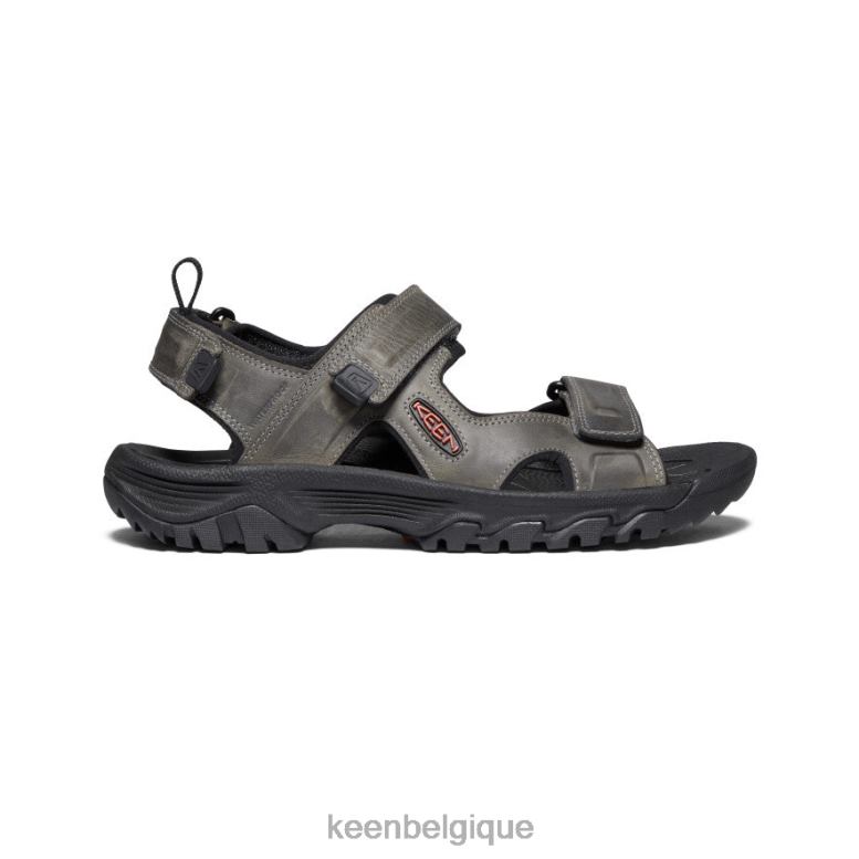 chaussure KEEN sandale targhee iii à bout ouvert gris noir Hommes PD0JD259