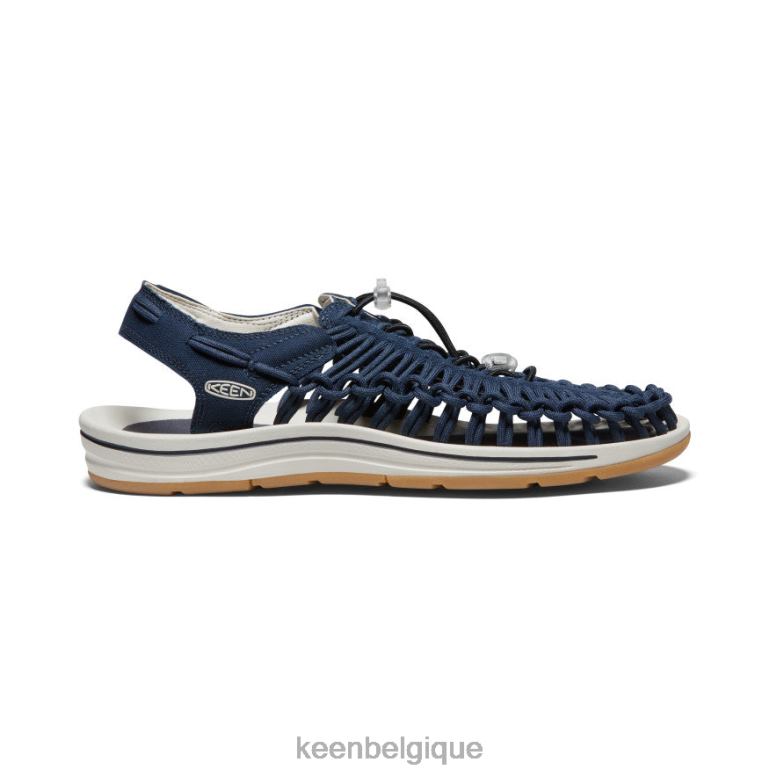 chaussure KEEN toile unique bleu marine/bouleau Hommes PD0JD106