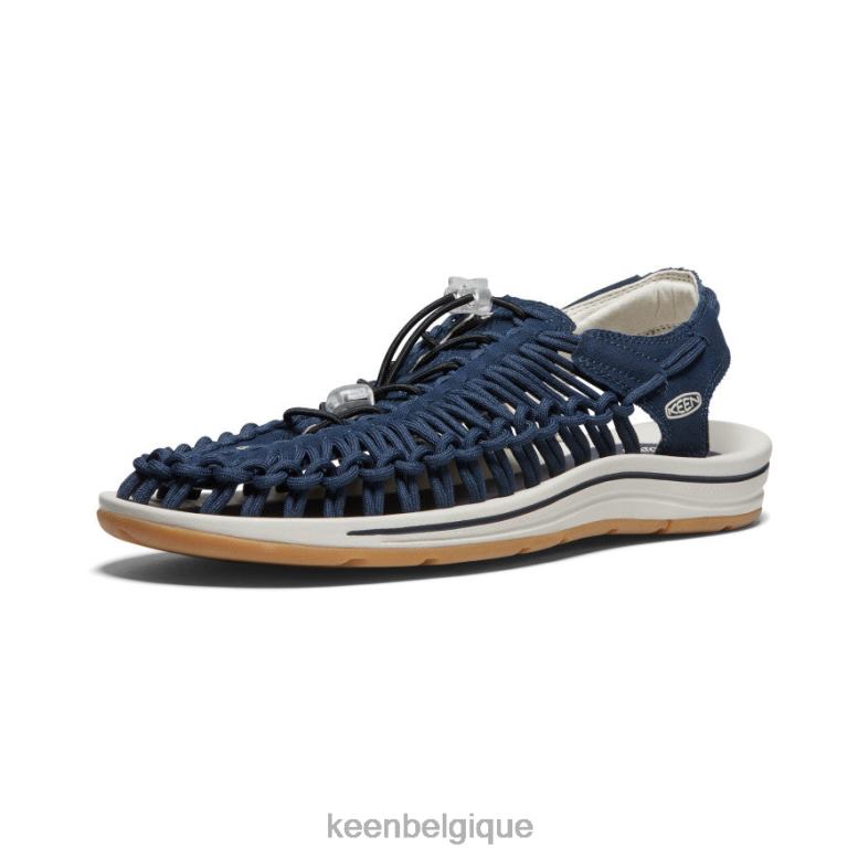 chaussure KEEN toile unique bleu marine/bouleau Hommes PD0JD106