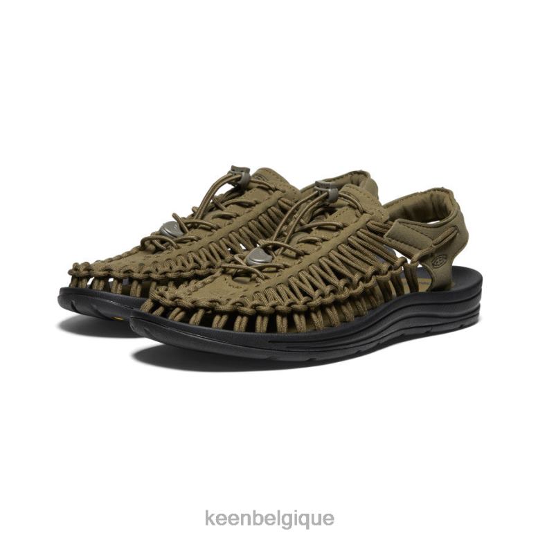 chaussure KEEN une semaine olive foncé/noir Hommes PD0JD113