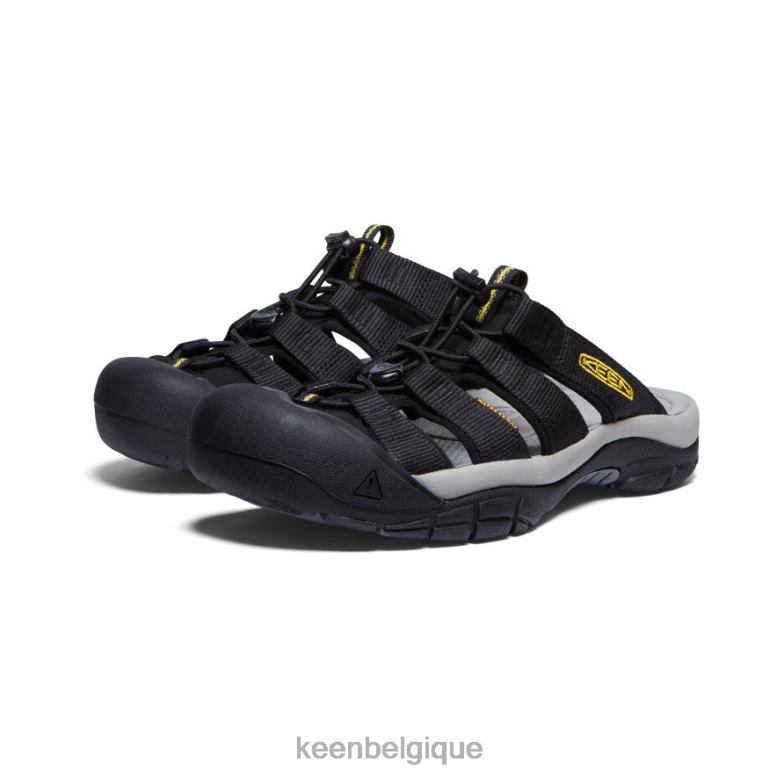 chaussure KEEN toboggan de Newport noir jaune Hommes PD0JD31