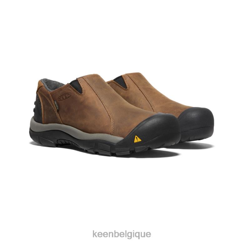 chaussure KEEN brixen imperméable bas noir ardoise/brun garance Hommes PD0JD382