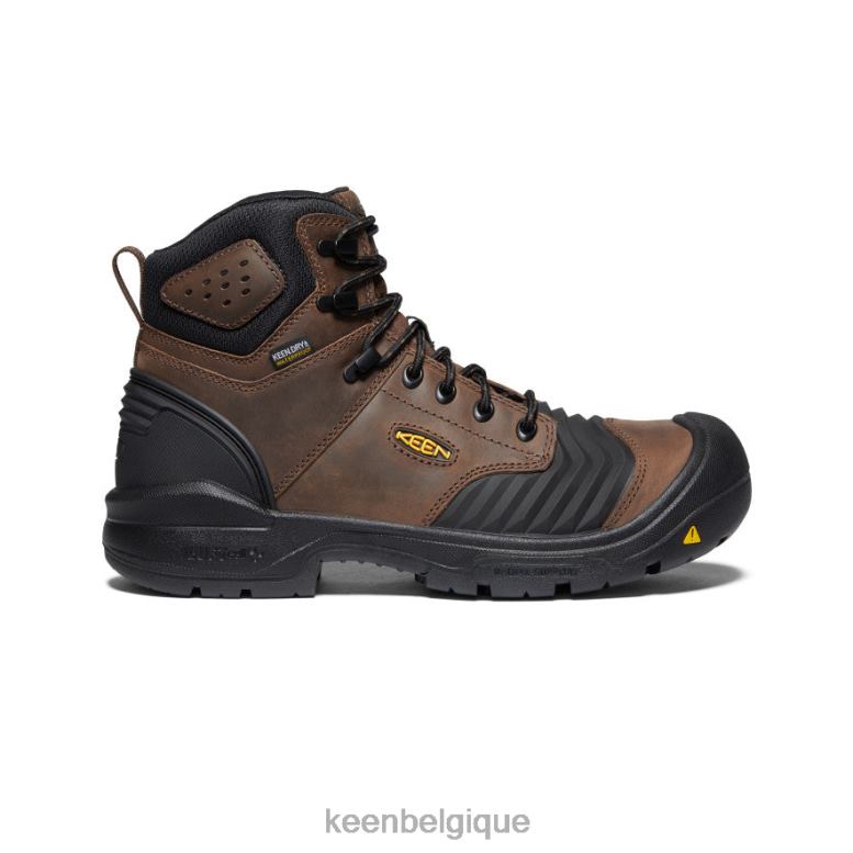 chaussure KEEN Portland 6" terre foncée/noir Hommes PD0JD303