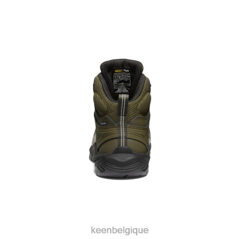 chaussure KEEN Reno Mid KBF imperméable (embout en fibre de carbone) olive foncé/noir Hommes PD0JD20