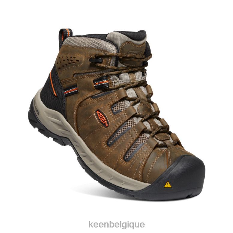 chaussure KEEN botte Flint II (bout souple) marron cascade/ocre brûlé Hommes PD0JD189