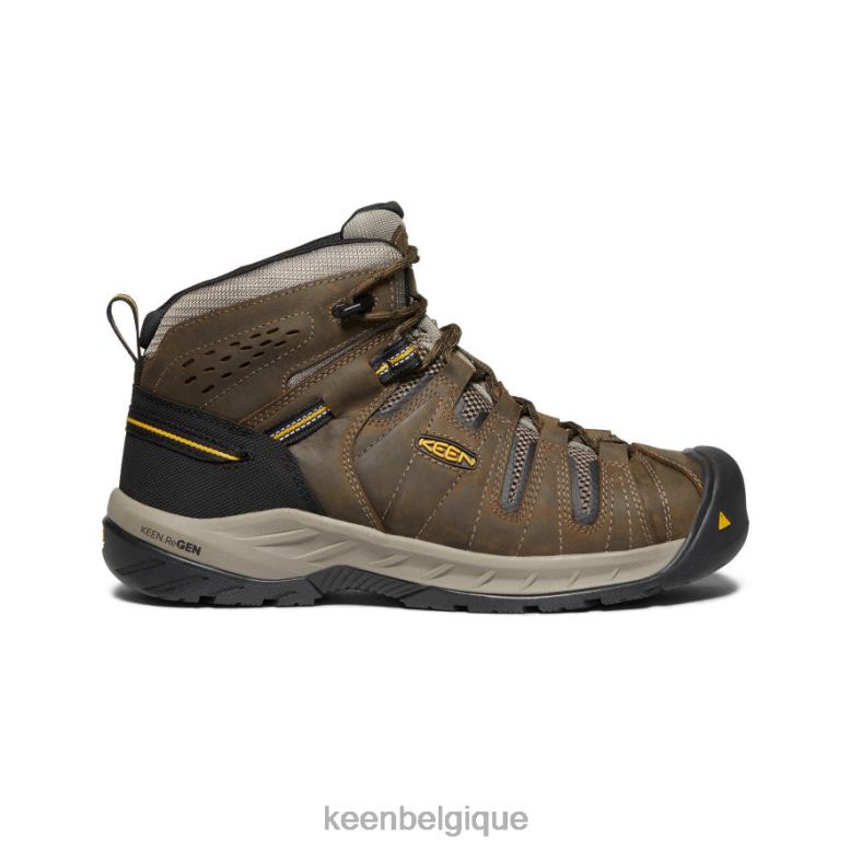chaussure KEEN botte Flint II (embout en acier) cascade marron/tige dorée Hommes PD0JD185