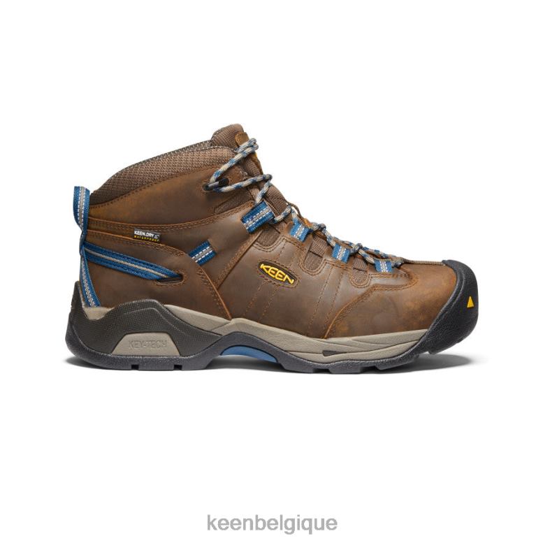 chaussure KEEN botte imperméable detroit xt (embout en acier) marron cascade/bleu orion Hommes PD0JD244