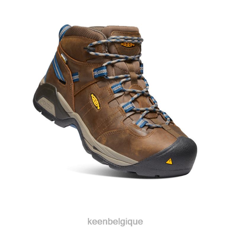 chaussure KEEN botte imperméable detroit xt (embout en acier) marron cascade/bleu orion Hommes PD0JD244