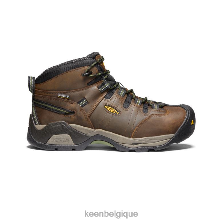 chaussure KEEN botte imperméable detroit xt (embout en acier) marron cascade/vert bronze Hommes PD0JD245