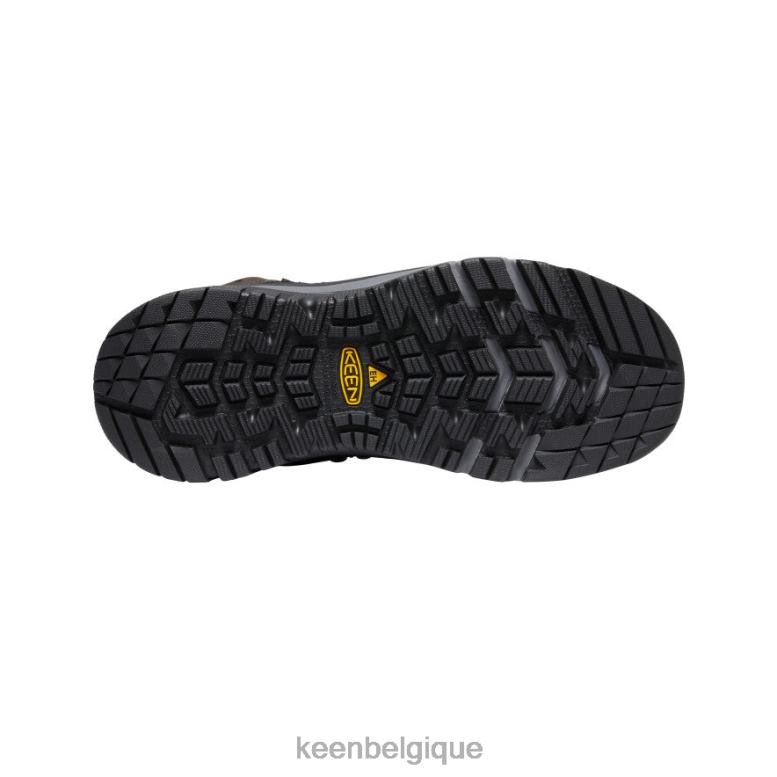 chaussure KEEN kansas city+ imperméable mi-haut (embout en fibre de carbone) grain de café/noir Hommes PD0JD179