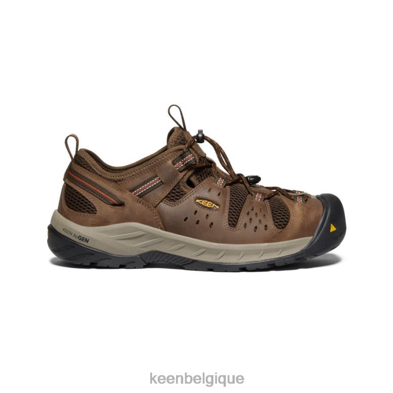 chaussure KEEN atlanta cool ii (embout en acier) shitake/rouille Hommes PD0JD278