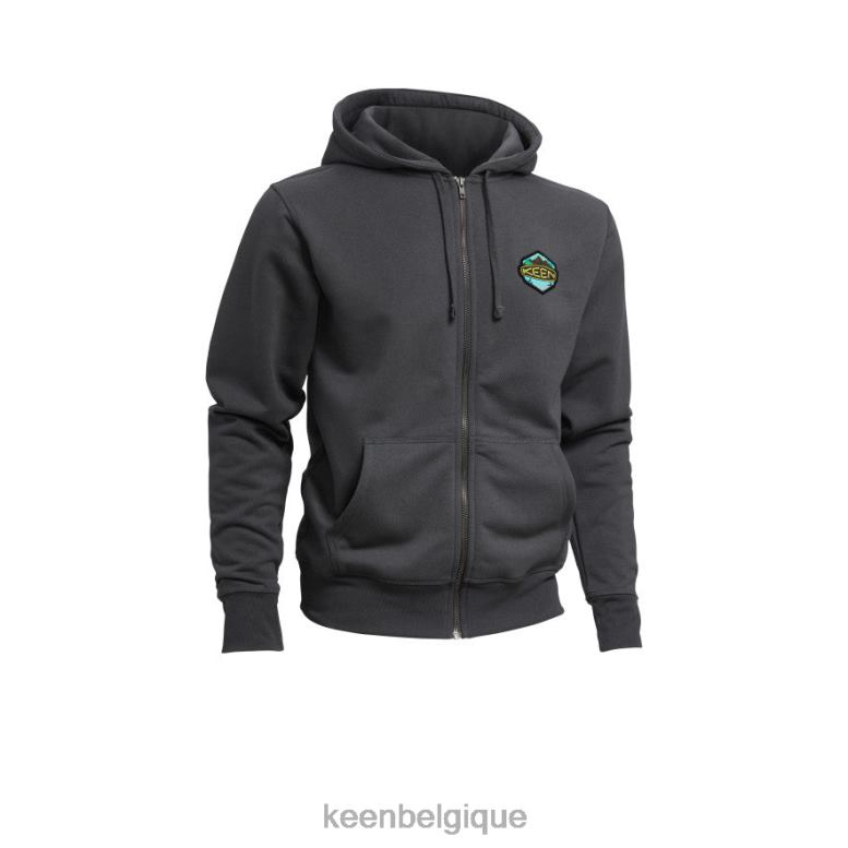 vêtements KEEN sweat à capuche avec insigne noir Hommes PD0JD350