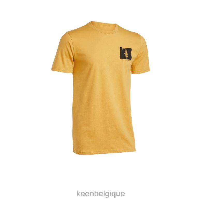 vêtements KEEN t-shirt pnw miel d'or Hommes PD0JD313